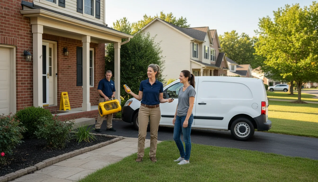 Residential water damage restoration in New Bedford, PA